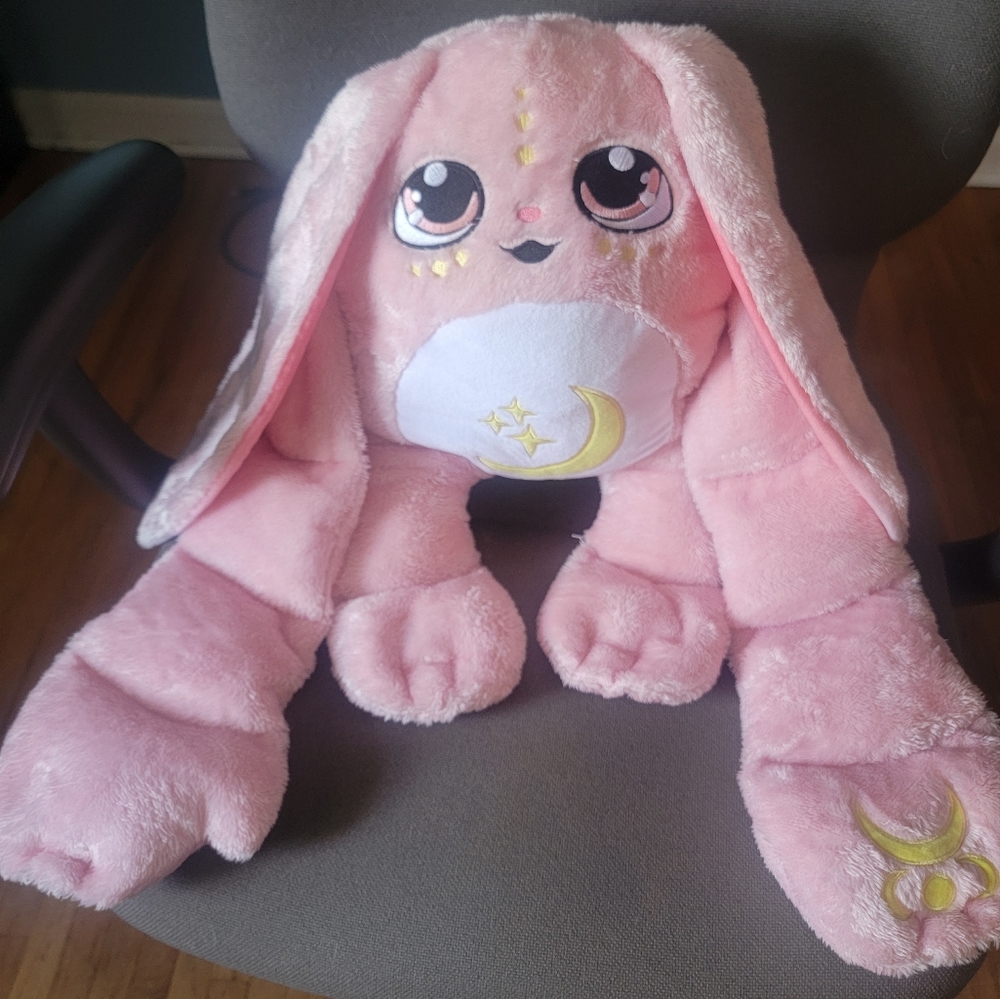 Rare Moon Pals Mylo Pink Weighted Stuffed Animal Plush Toy Sensory Therapeutic